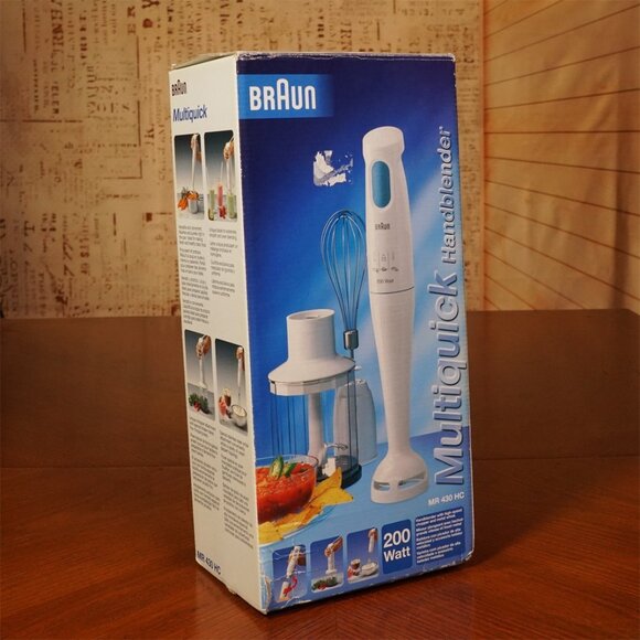 Braun Multiquick 200 watt HandBlender Chopper Model MR430HC Accessories Open Bx - Picture 5 of 8
